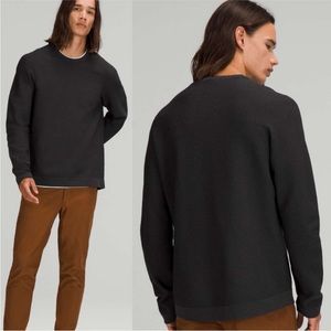 Lululemon AllAround Crewneck Sweater In Black Graphite Gray Men's Size M